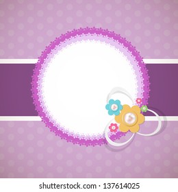 Frame in retro vintage background. Vector illustration.