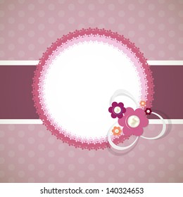 Frame in retro vintage background. Vector illustration.