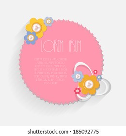 Frame in retro vintage background. Vector illustration.