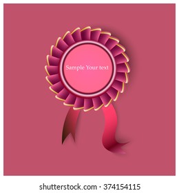 Frame with ribbon edging. Vector.