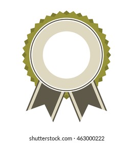 frame ribbon green icon vector illustration design