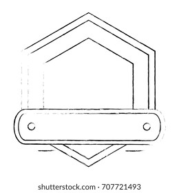 frame with ribbon icon