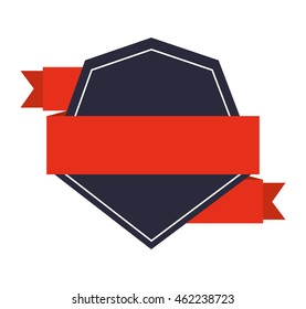 frame with ribbon isolated icon design, vector illustration graphic