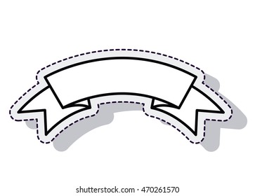 frame ribbon isolated icon vector illustration design