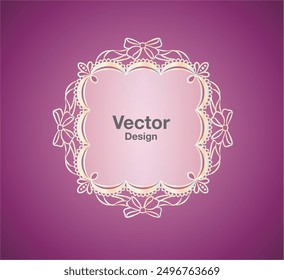 frame ribbon pink sweet beauty royal decoration border antique