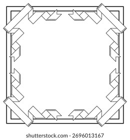 Quadro com fitas. Fundo abstrato decorativo.