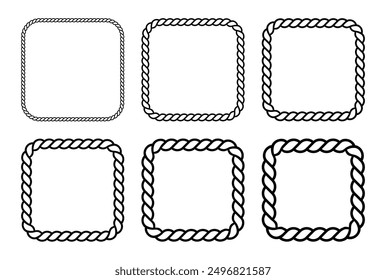 Frame rope icon on white background