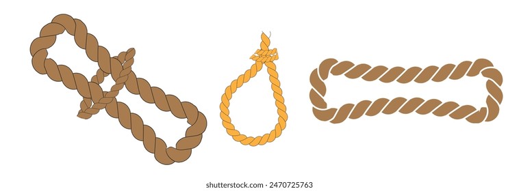 Marco con cuerda. diseño de Ilustración vectorial eps 10