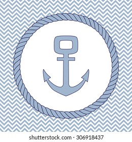 Frame with rope. For your text. Vector isolated.