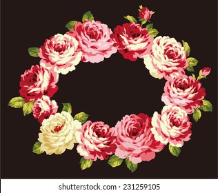 frame of the rose
