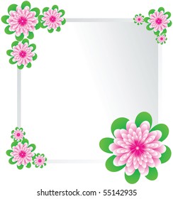 Frame with rose colour. Vector illustration.