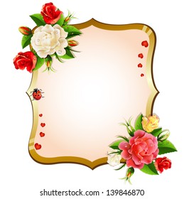 Frame with roses