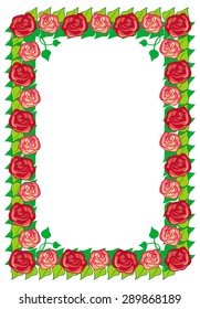 Frame with roses