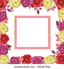 frame of roses