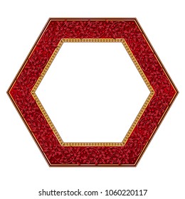 frame ruby color with shadow on white background