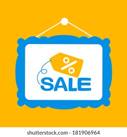 frame with a sale. painting with sale.