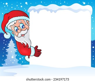 Frame with Santa Claus theme 4 - eps10 vector illustration.