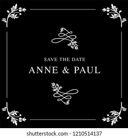 Frame save the date, invitation