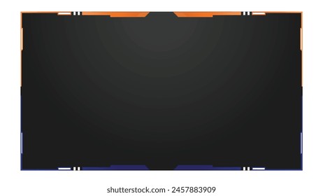Frame for screen. Stream Overlay Animated Facecam For Gamers. Web Camera Frame 4K Template