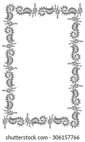 Frame with seahorse