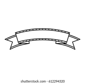 frame seal with ribbon isolated icon