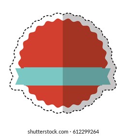 frame seal with ribbon isolated icon