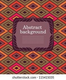 Frame and seamless abstract background. Invitation or congratulations card template.