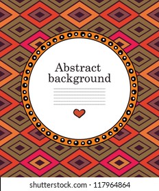 Frame and seamless abstract background. Invitation or congratulations card template.