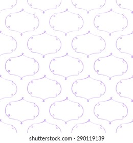 Frame. Seamless vintage pattern. Hand-drawn background. Vector illustration. Real watercolor drawing.