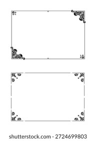 Divisor de borde de la esquina del juego de marcos en color negro