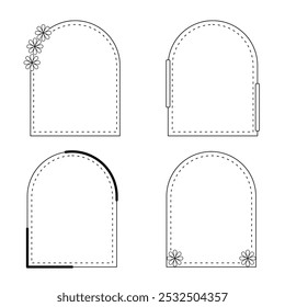 frame set create from square shape,black line.