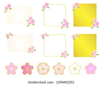 Frame set decorated with cherry blossoms