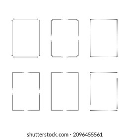Frame set different icons. Vector illustration