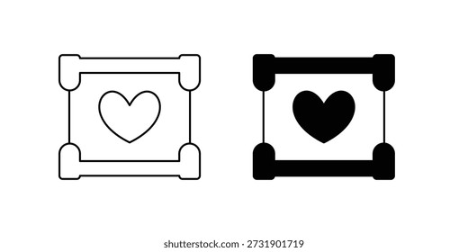 Icono de conjunto de marco con fondo blanco Vector Ilustración de stock