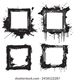 Marco aislado sobre fondo blanco. Ilustración vectorial.