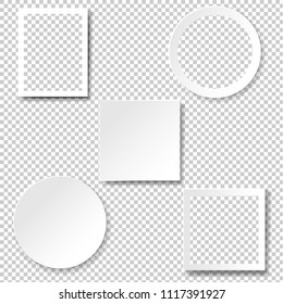 Frame Set Isolated Transparent Background With Gradient Mesh, Vector Illustration
