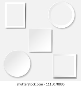 Frame Set Isolated White Background With Gradient Mesh, Vector Illustration
