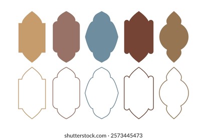 Frame set for label islamic concept 