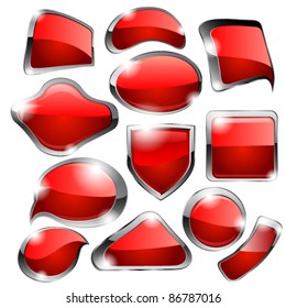 Frame set on black. Vector