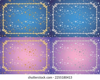 Frame set on blue and pink background