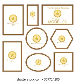 Frame Set for picture or text. Border for Certificate of Education Uniquely beautiful stripes.