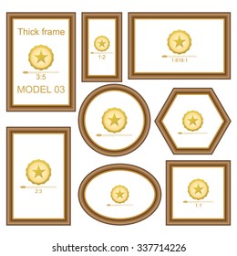 Frame Set for picture or text. Border for Certificate of Education Uniquely beautiful stripes.
