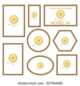 Frame Set for picture or text. Border for Certificate of Education Uniquely beautiful stripes.