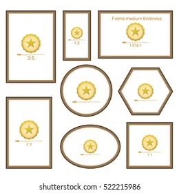 Frame Set for picture or text. Border for Certificate of Education Uniquely beautiful stripes.