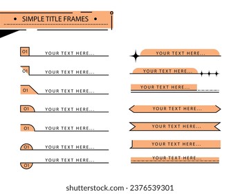 frame set simple speech bubble, frame decoration heading title