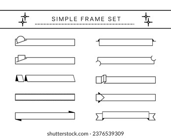 frame set simple speech bubble, frame decoration heading title