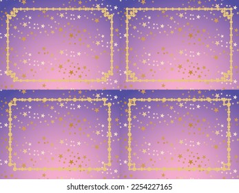 Frame set of star pattern background