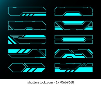 Frame set technology future interface hud control panel technology vector design.