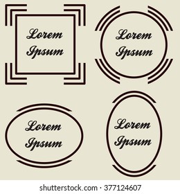 Frame set. vector template