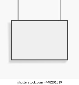 Frame with shadow isolated  on white background